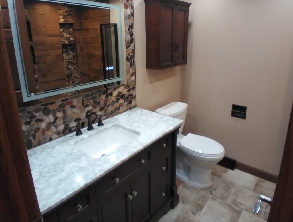 Complete bathroom renovation for construction project in Bloomingdale Ohio